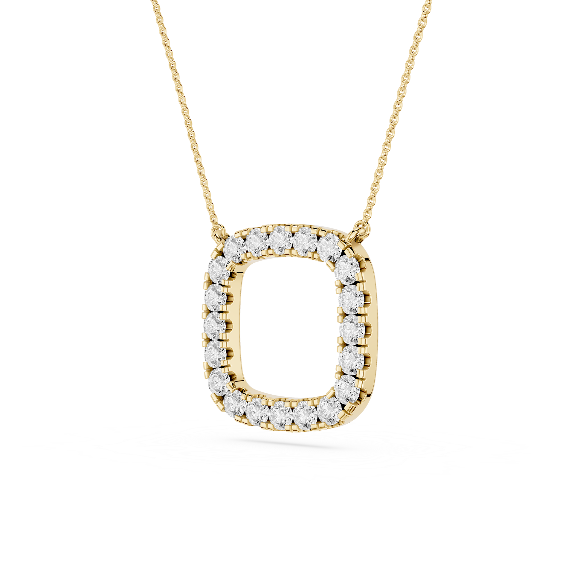 Lab Grown Diamond Cushion Halo Pendant