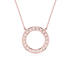 Round Lab Grown Diamond Circle Pendant Necklace