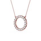 Round Lab Grown Diamond Circle Pendant Necklace