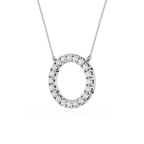 Round Lab Grown Diamond Circle Pendant Necklace