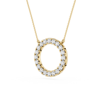 Round Lab Grown Diamond Circle Pendant Necklace