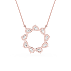 Pear Lab Grown Diamond Open Circle Pendant Necklace