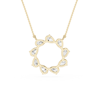 Pear Lab Grown Diamond Open Circle Pendant Necklace