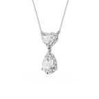Heart And Pear Lab Grown Diamond Drop Pendant Necklace
