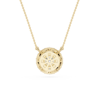 Round Lab Grown Diamond Double Halo Pendant Necklace