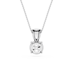Round Lab Grown Diamond Solitaire Pendant Necklace