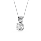 Round Lab Grown Diamond Solitaire Pendant Necklace