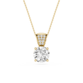 Round Lab Grown Diamond Solitaire Pendant Necklace