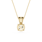 Round Lab Grown Diamond Solitaire Pendant Necklace