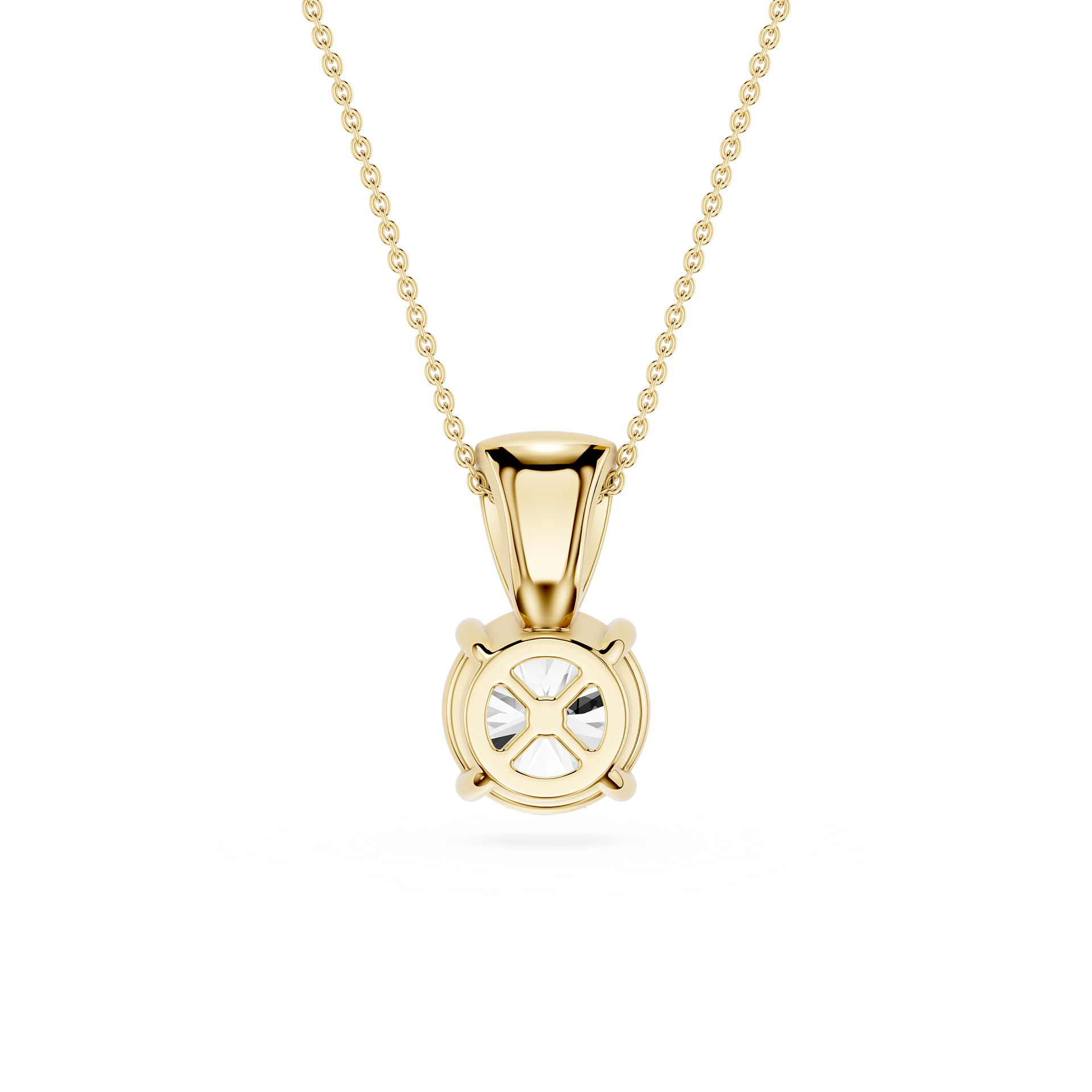 Round Lab Grown Diamond Solitaire Pendant Necklace