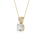 Round Lab Grown Diamond Solitaire Pendant Necklace