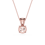 Round Lab Grown Diamond Solitaire Pendant Necklace