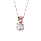 Round Lab Grown Diamond Solitaire Pendant Necklace