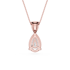 Pear Lab Grown Diamond Solitaire Pendant Necklace