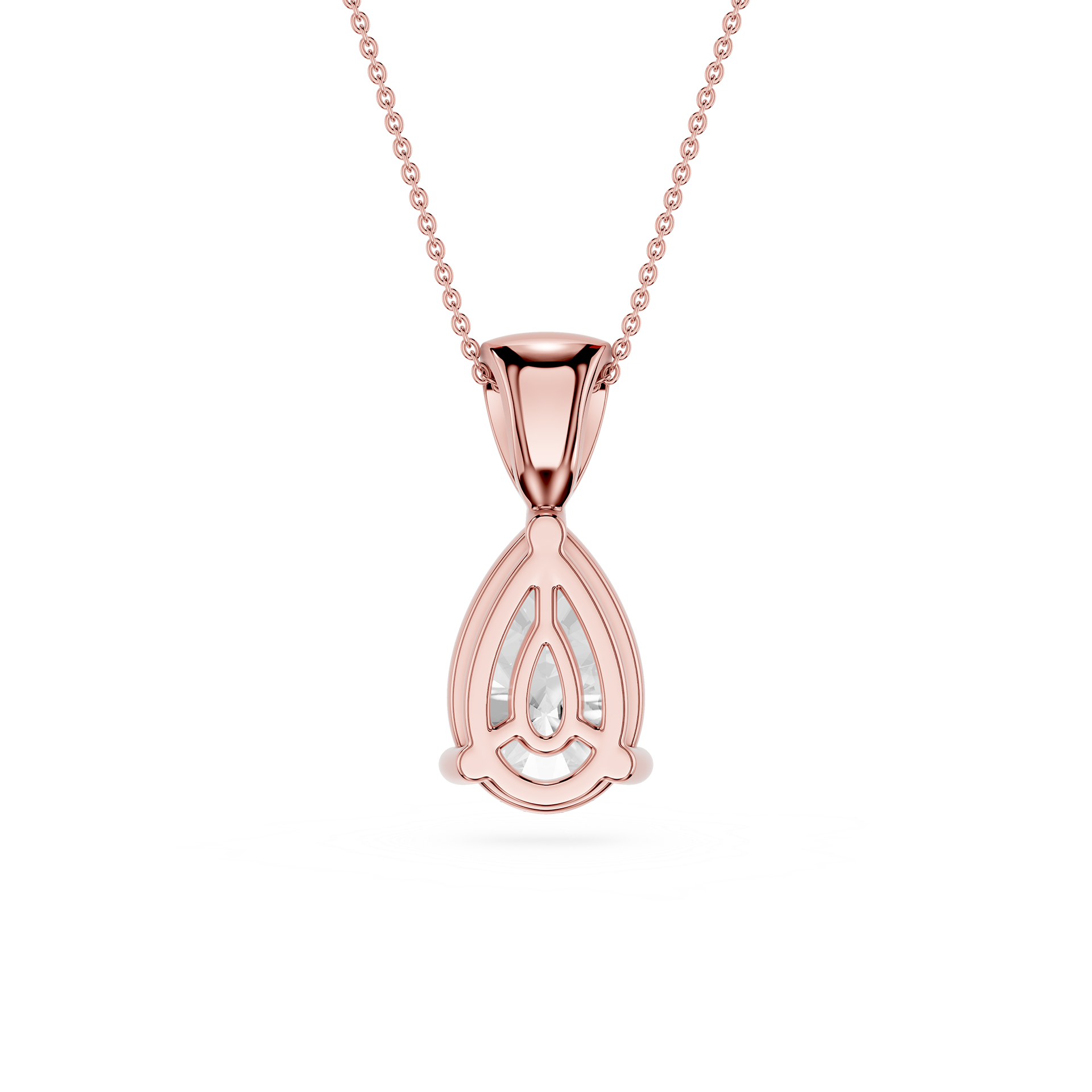 Pear Lab Grown Diamond Solitaire Pendant Necklace