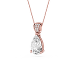 Pear Lab Grown Diamond Solitaire Pendant Necklace