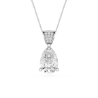 Pear Lab Grown Diamond Solitaire Pendant Necklace