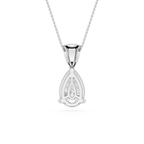 Pear Lab Grown Diamond Solitaire Pendant Necklace