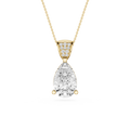 Pear Lab Grown Diamond Solitaire Pendant Necklace