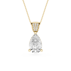 Pear Lab Grown Diamond Solitaire Pendant Necklace