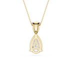 Pear Lab Grown Diamond Solitaire Pendant Necklace