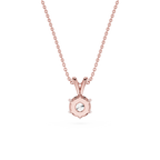 Round Lab Grown Diamond Classic Pendant Necklace
