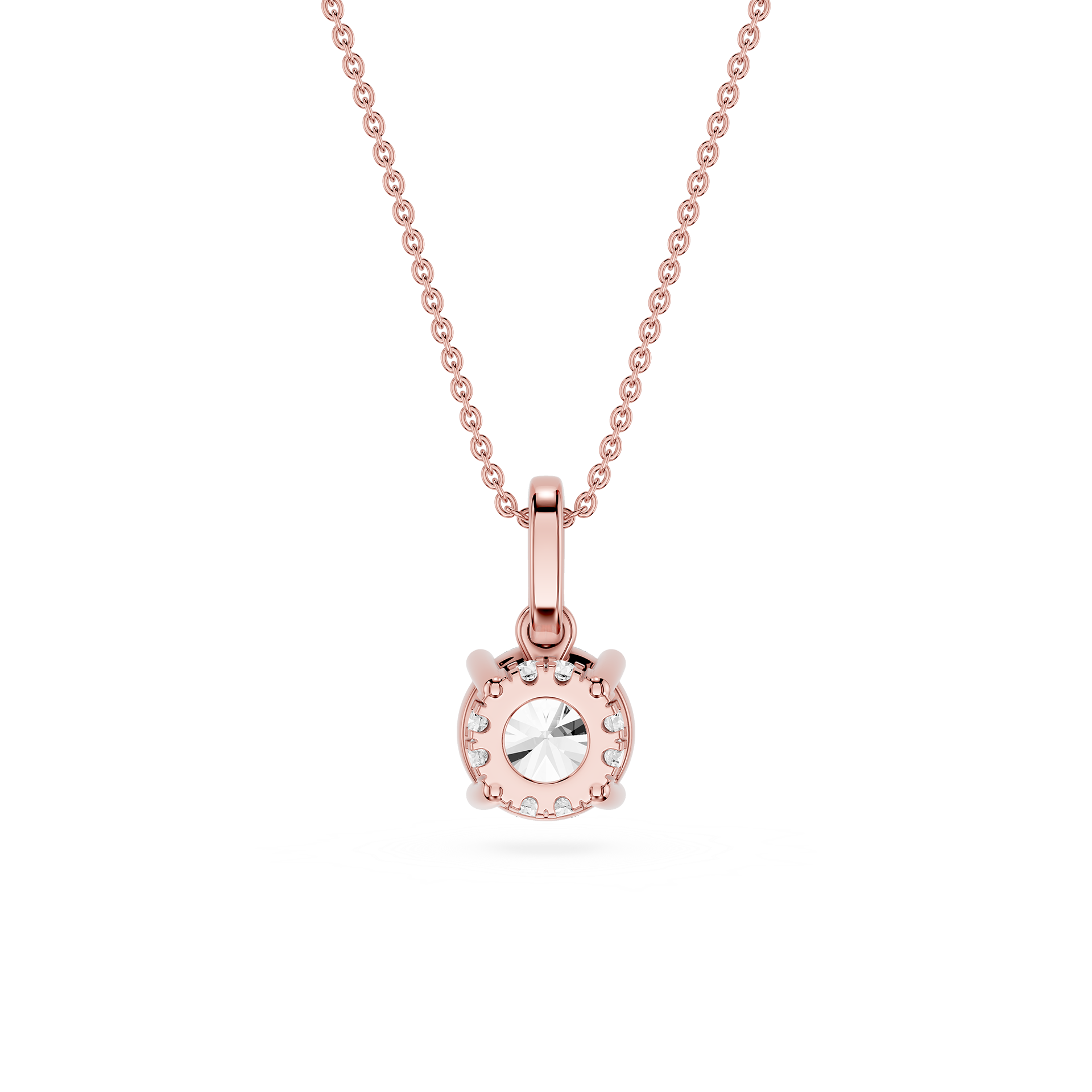 Round Lab Grown Diamond Classic Bail Pendant