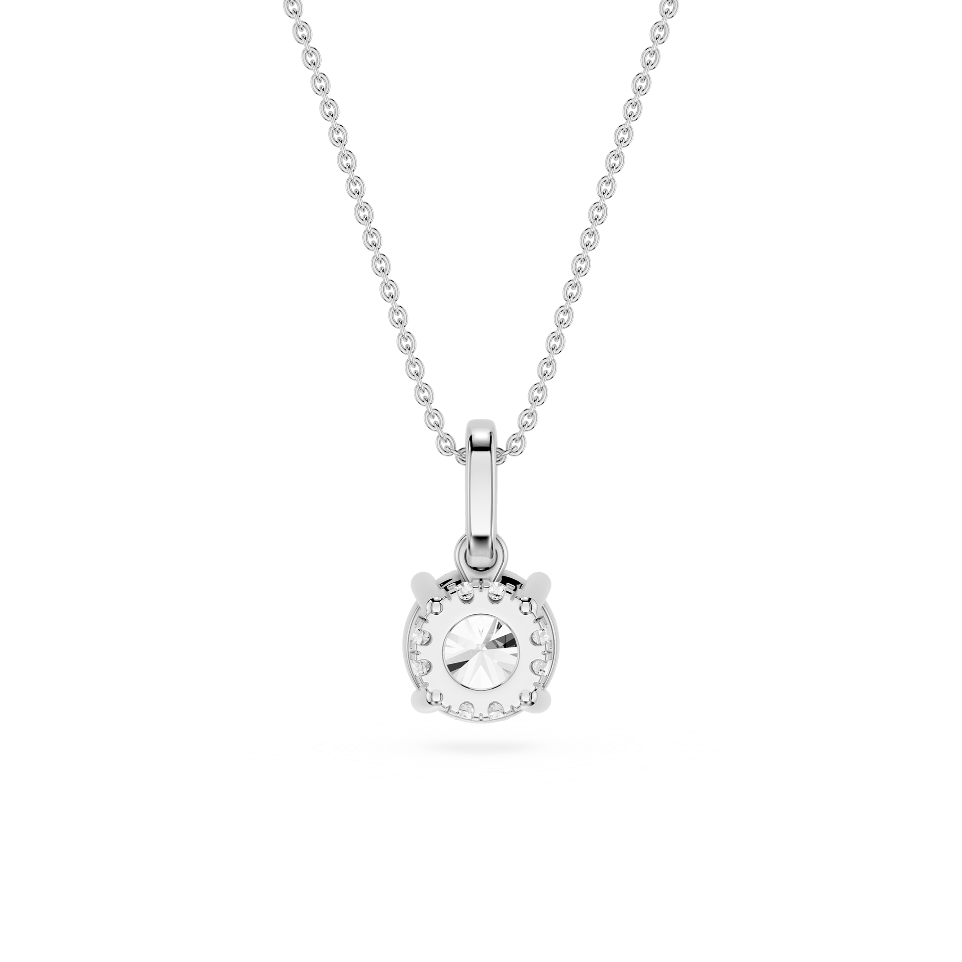 Round Lab Grown Diamond Classic Bail Pendant