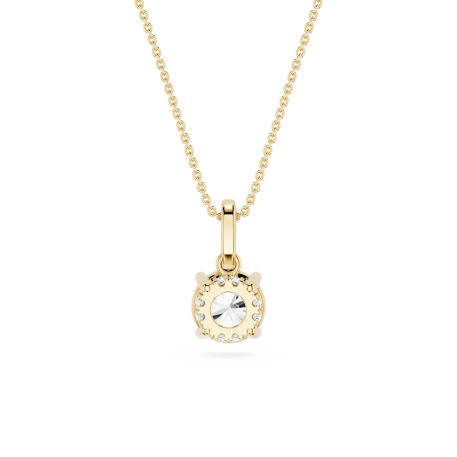 Round Lab Grown Diamond Classic Bail Pendant