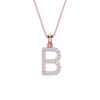 B Lab Grown Diamond Initial Pendant Necklace