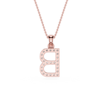B Lab Grown Diamond Initial Pendant Necklace