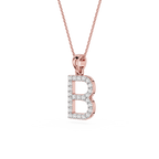 B Lab Grown Diamond Initial Pendant Necklace