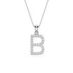 B Lab Grown Diamond Initial Pendant Necklace