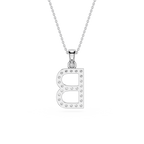 B Lab Grown Diamond Initial Pendant Necklace