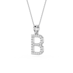 B Lab Grown Diamond Initial Pendant Necklace