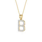 B Lab Grown Diamond Initial Pendant Necklace