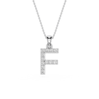 F Lab Grown Diamond Initial Pendant Necklace