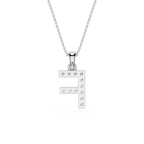 F Lab Grown Diamond Initial Pendant Necklace