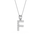 F Lab Grown Diamond Initial Pendant Necklace