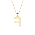 F Lab Grown Diamond Initial Pendant Necklace