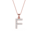 F Lab Grown Diamond Initial Pendant Necklace