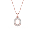 O Lab Grown Diamond Initial Pendant Necklace
