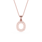 O Lab Grown Diamond Initial Pendant Necklace