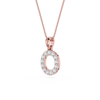O Lab Grown Diamond Initial Pendant Necklace