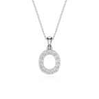 O Lab Grown Diamond Initial Pendant Necklace