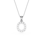 O Lab Grown Diamond Initial Pendant Necklace