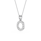 O Lab Grown Diamond Initial Pendant Necklace