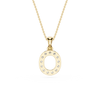 O Lab Grown Diamond Initial Pendant Necklace