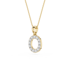 O Lab Grown Diamond Initial Pendant Necklace