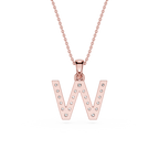 W Lab Grown Diamond Initial Pendant Necklace